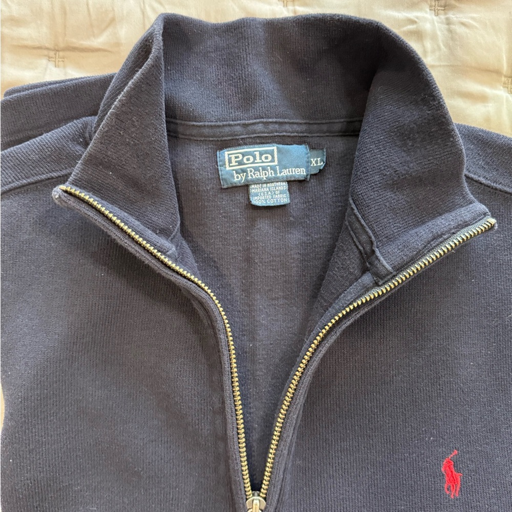 Ralph Lauren Polo Navy Half-Zip Pullover - Picture 5 of 5